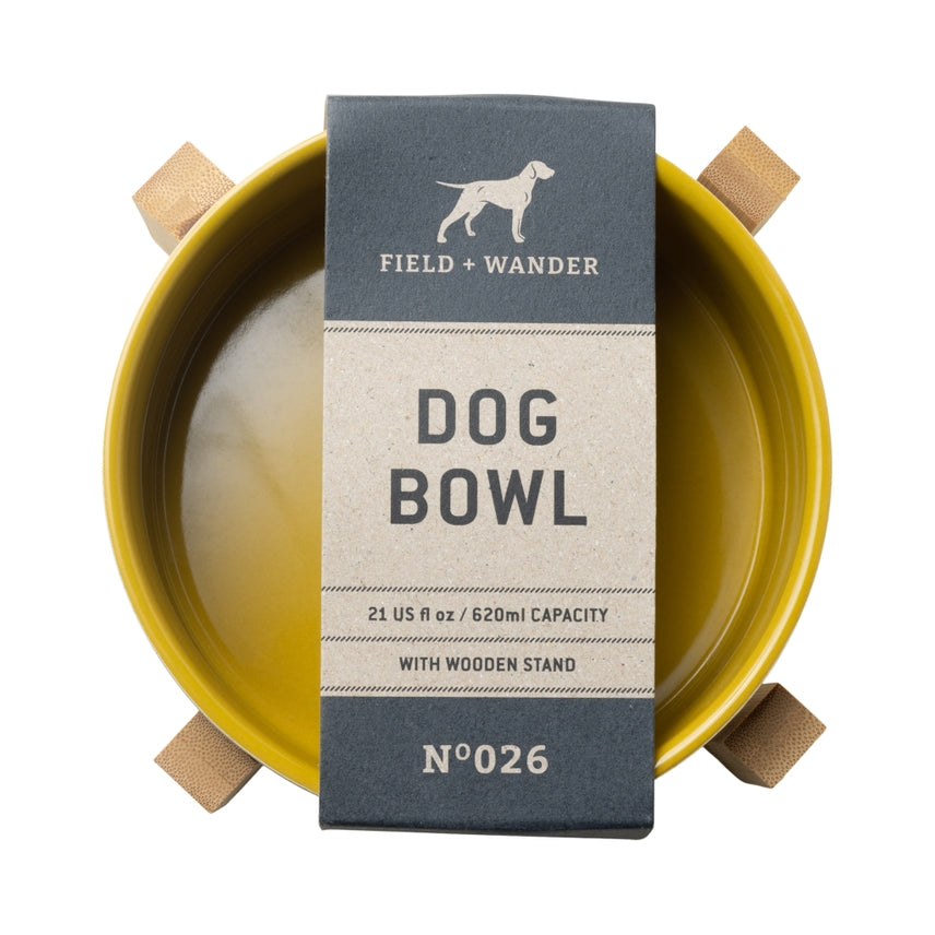 Cermic Bowl With Wooden Stand