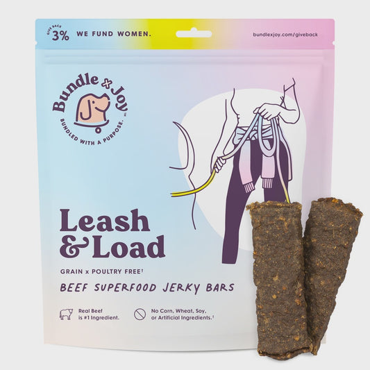 Leash & Load Beef Superfood Jerky Bars For Dogs 16oz