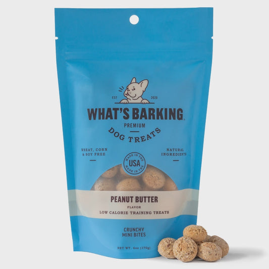 Peanut Butter Crunchy Mini Bites Dog Treats, 6oz Case