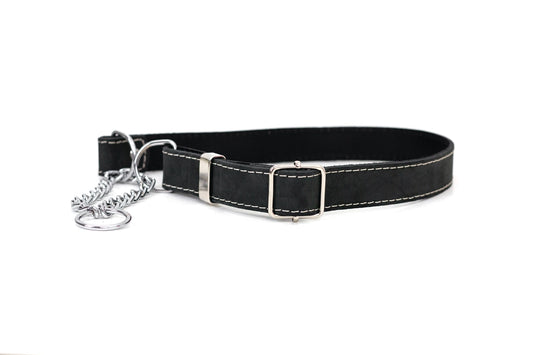 Martingale Style Soft Leather Euro Dog Collar