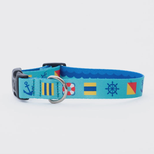 Ahoy Printed Dog Collar