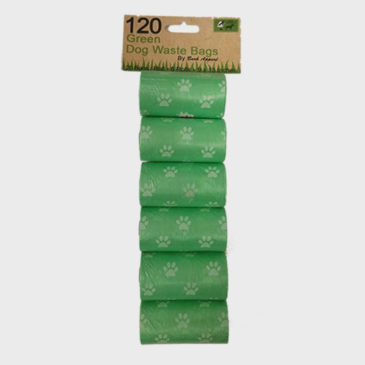 6 Pack 120 Green Waste Bags