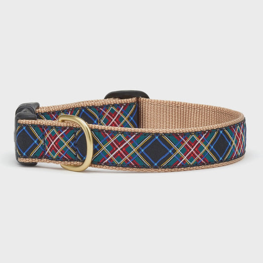Black Tartan Dog Collar