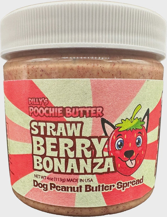 4oz Dog Strawberry Bonanza Peanut Butter
