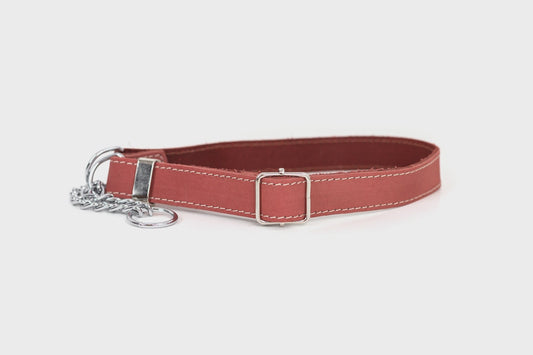Martingale Style Soft Leather Euro Dog Collar