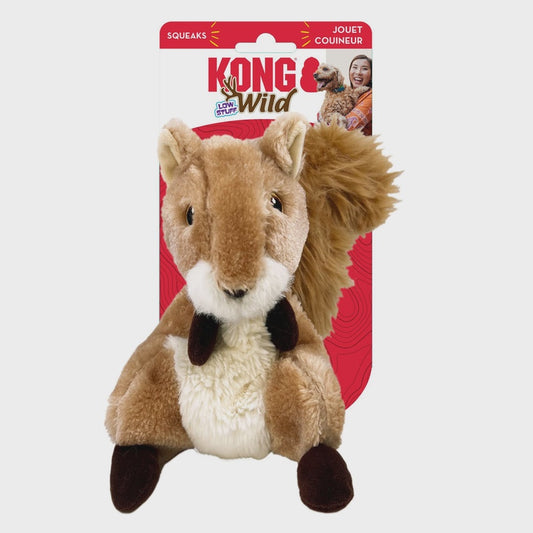 Kong Wild Low Stuff Creatures Dog Toy Squirrel