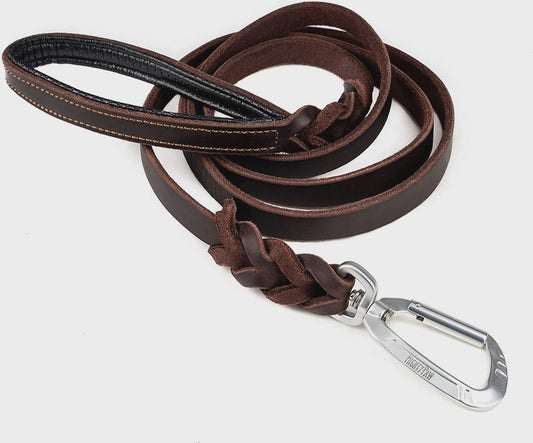 Braided Deluxe Leather Dog Leash