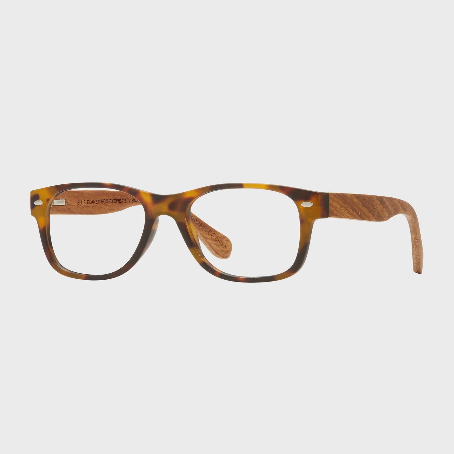 Shaw- Matte Brown / Walnut Wood + Blue LIGht Lens