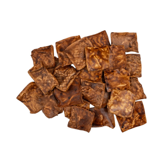 Beef Cheek Chips Dog Treats - Bbq Flavor Basted (4”x4”)