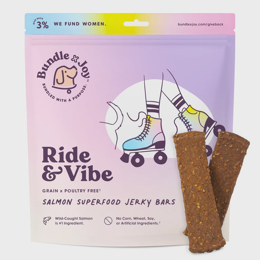 Ride & Vibe Salmon Superfood Jerky Bars For Dogs 16oz