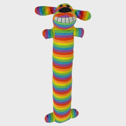 Multipet Rainbow Loofa Dog Plush Dog Toy 12”