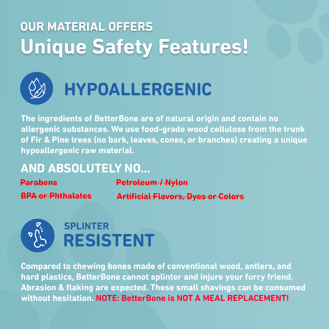 BetterBone Natural Dog Chews - BetterBone SOFT- All-Natural, Safer on Teeth, Sustainable