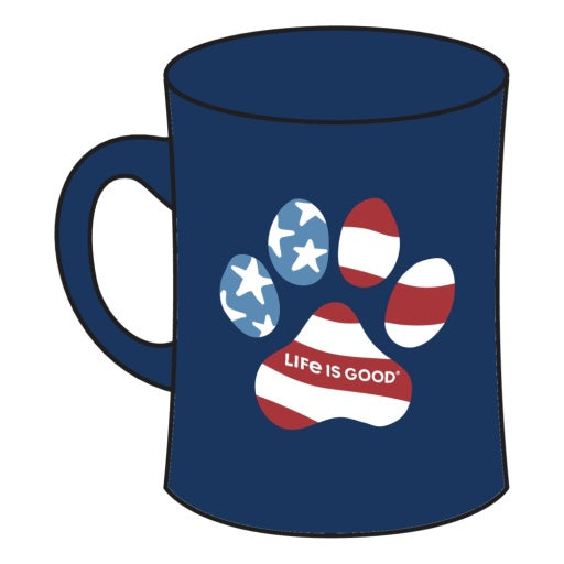 Us Flag Paw Diner Mug