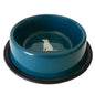 Non Skid Stainless Steel Dog Bowl With Dog Print