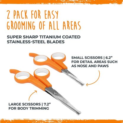 Dog Grooming Scissors (2 Pack)