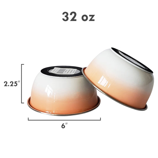 Eco-Friendly Stainless Steel Deep Dog Bowl - Coral