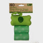 2 Pack 40 Green Waste Bags with Dispenser
