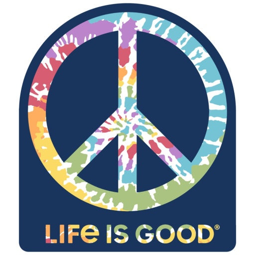Tie Dye Peace Sign Small Die Cut Decal