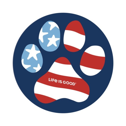 US Flag Paw Magnet